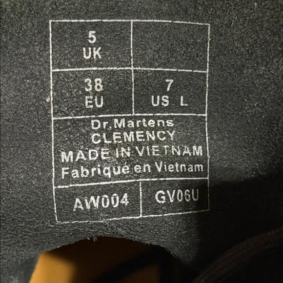 Dr. Martens Clemency Black Heeled Lace up Boots Smooth Leather Size 7 - Picture 9 of 14